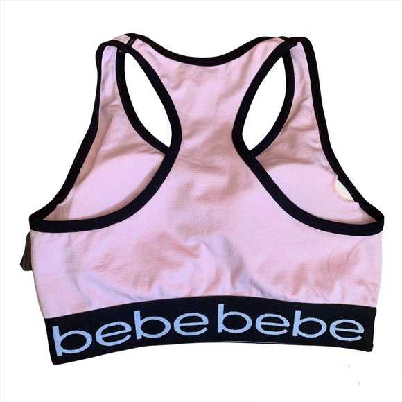 NWT - Bebe Sport Logo Band Seamless Bra (Size: M) - Picture 2 of 3